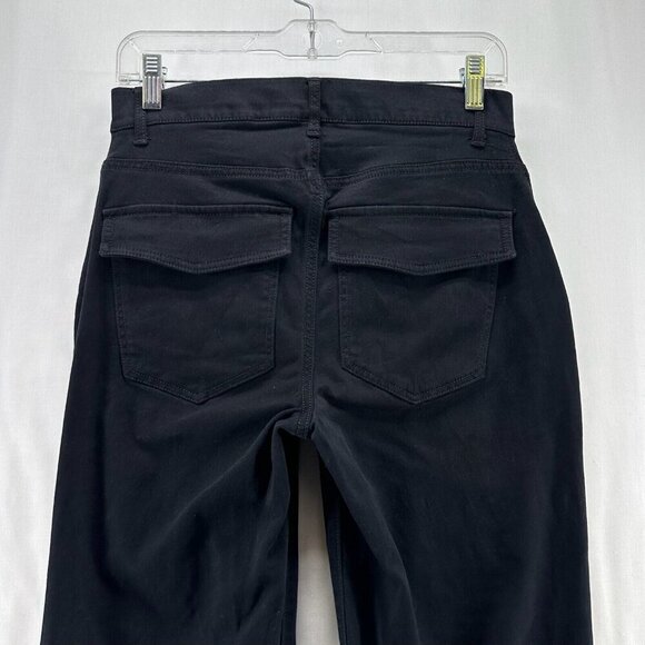 Express Jeans Womens Size 4 Stretch Cropped Straight High Washed Denim Black - Picture 7 of 12